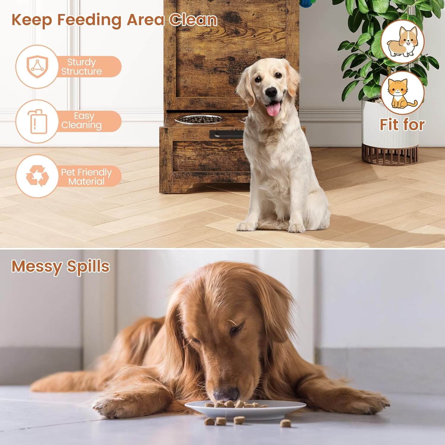Garvee Pet/Dog Feeding Station Storage Cabinet