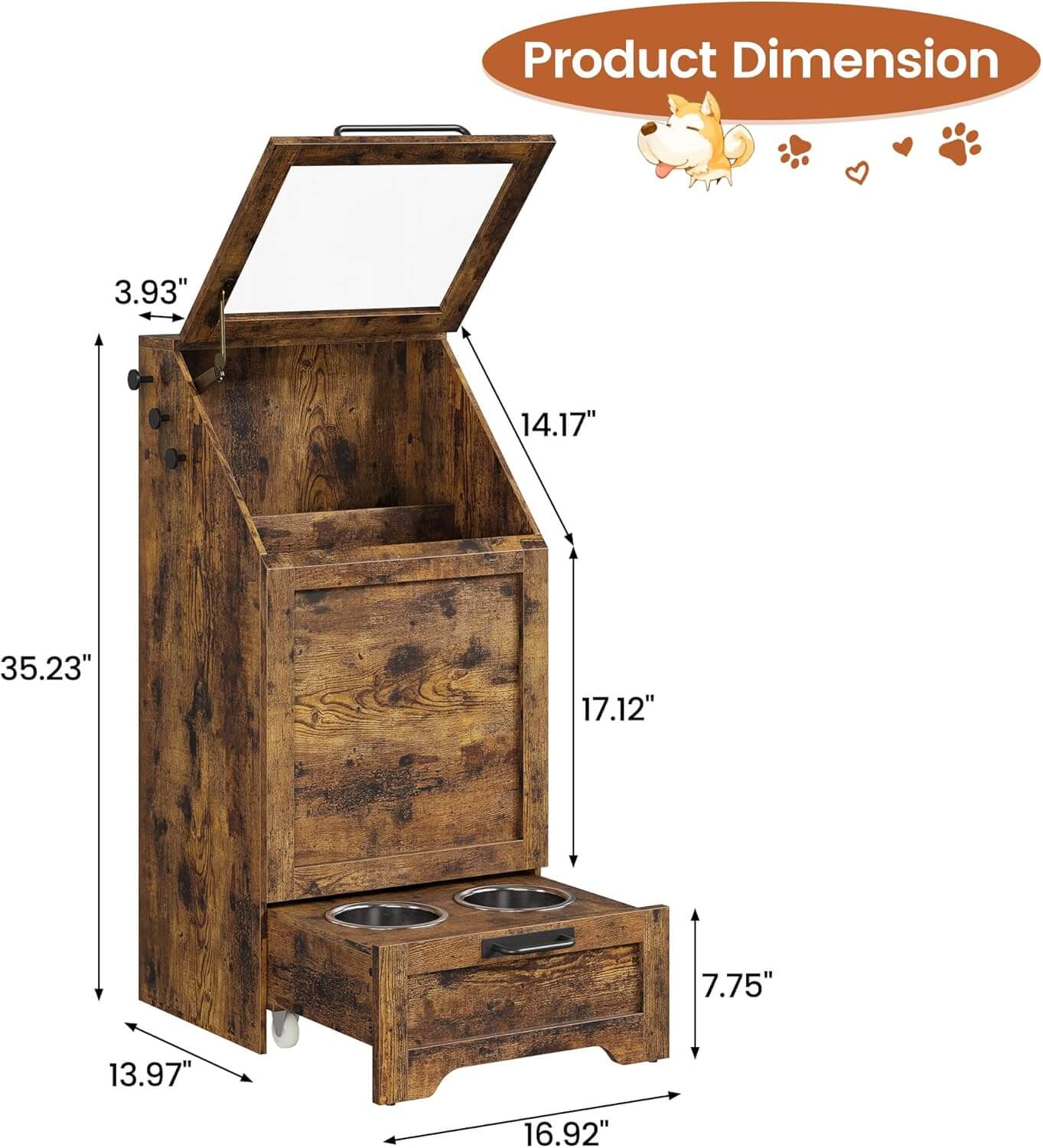 Garvee Pet/Dog Feeding Station Storage Cabinet