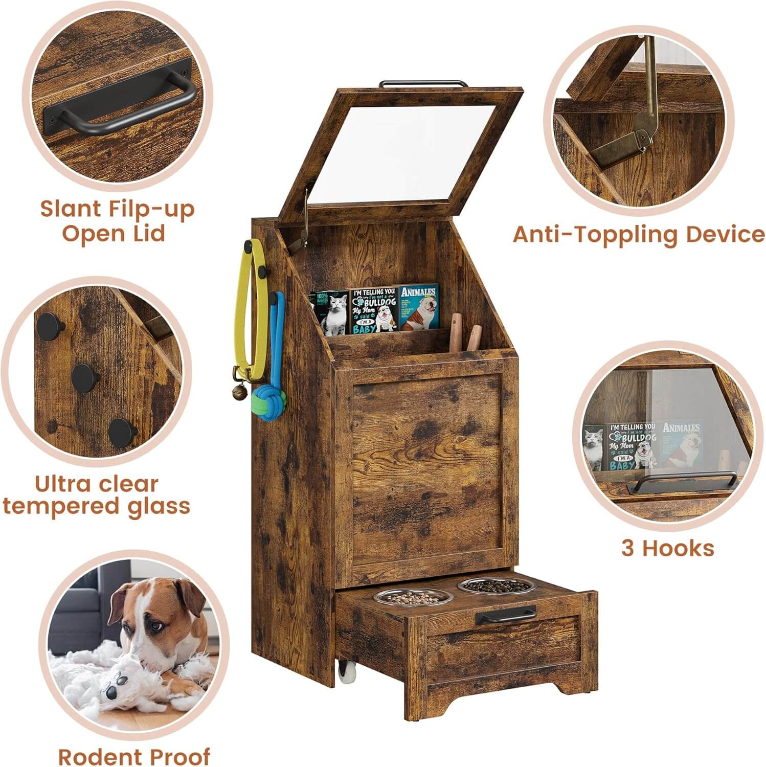 Garvee Pet/Dog Feeding Station Storage Cabinet