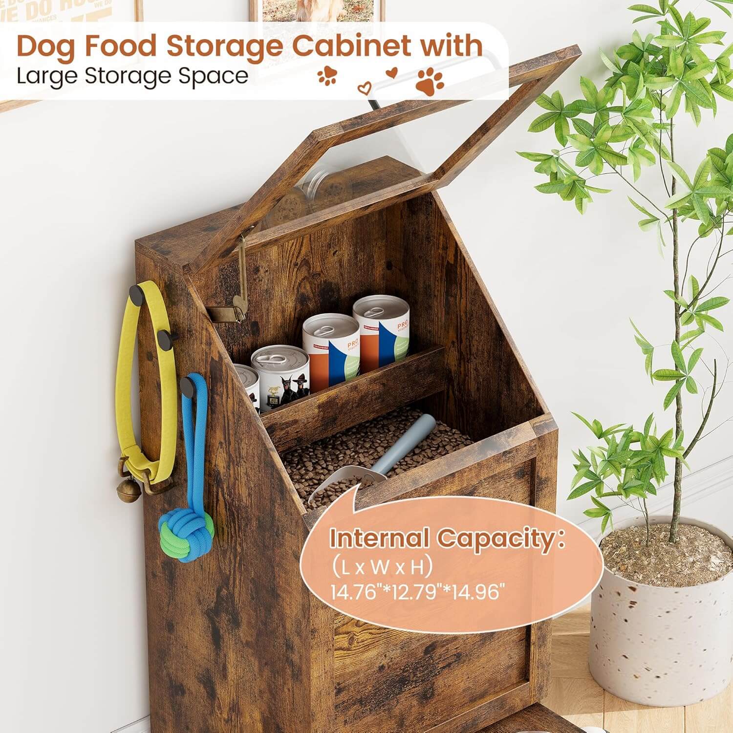 Garvee Pet/Dog Feeding Station Storage Cabinet