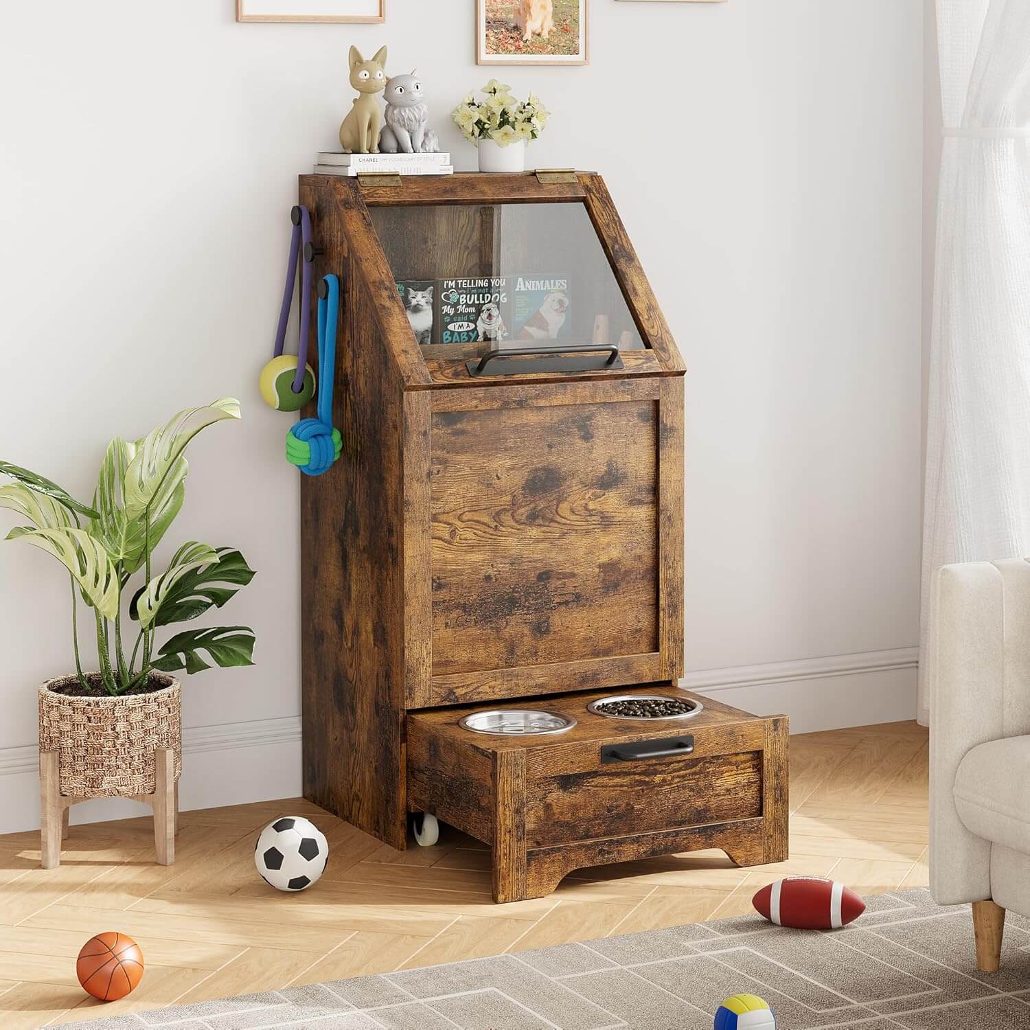 Garvee Pet/Dog Feeding Station Storage Cabinet