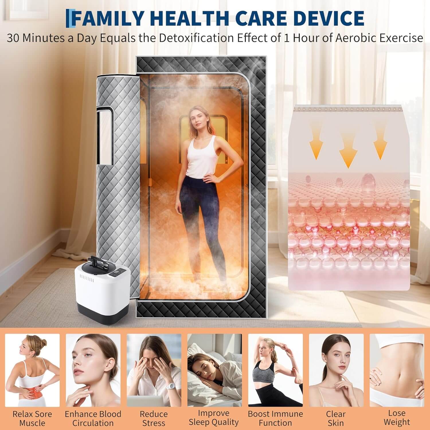 Garvee Portable Steam Sauna Box