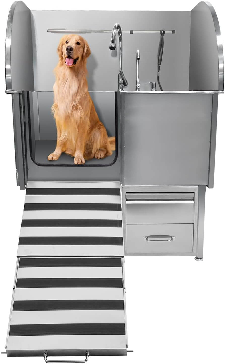 Garvee Stainless Steel Dog Wash Station Grooming Bathing Tub
