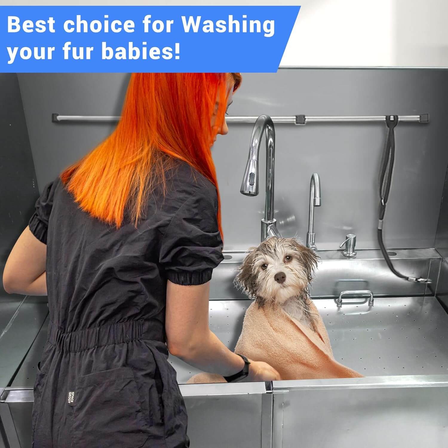 Garvee Stainless Steel Dog Wash Station Grooming Bathing Tub