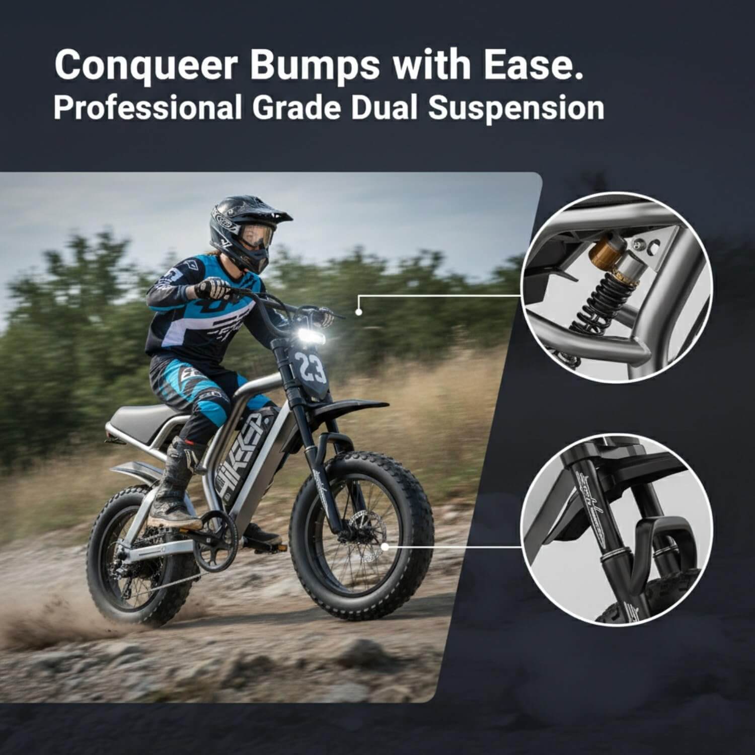 Globalkeep K6 Dual Suspension Fat Tire Electric Dirt Bike