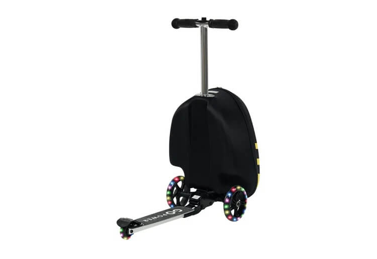 GoPowerBike GoVoyage 3-Wheel 2-In-1 Kids' Luggage Scooter, Light-Up Wheels