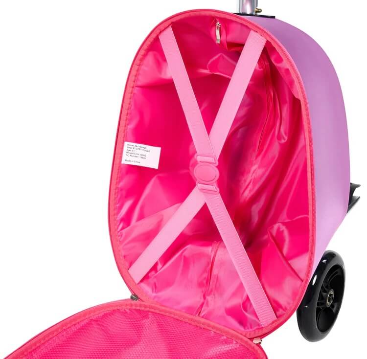 GoPowerBike GoVoyage 3-Wheel 2-In-1 Kids' Luggage Scooter, Light-Up Wheels