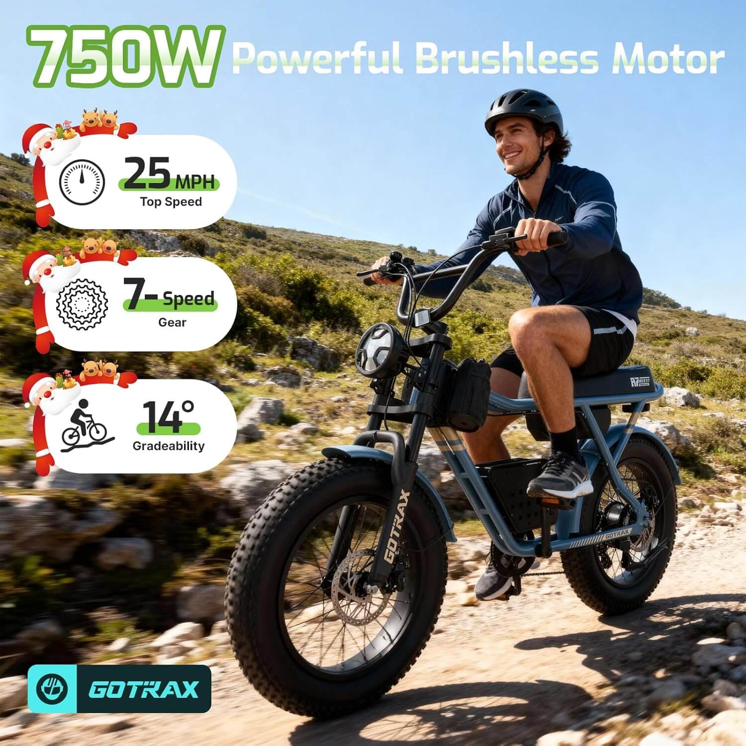 Gotrax R7 750W 48V Fat Tire Electric Bike