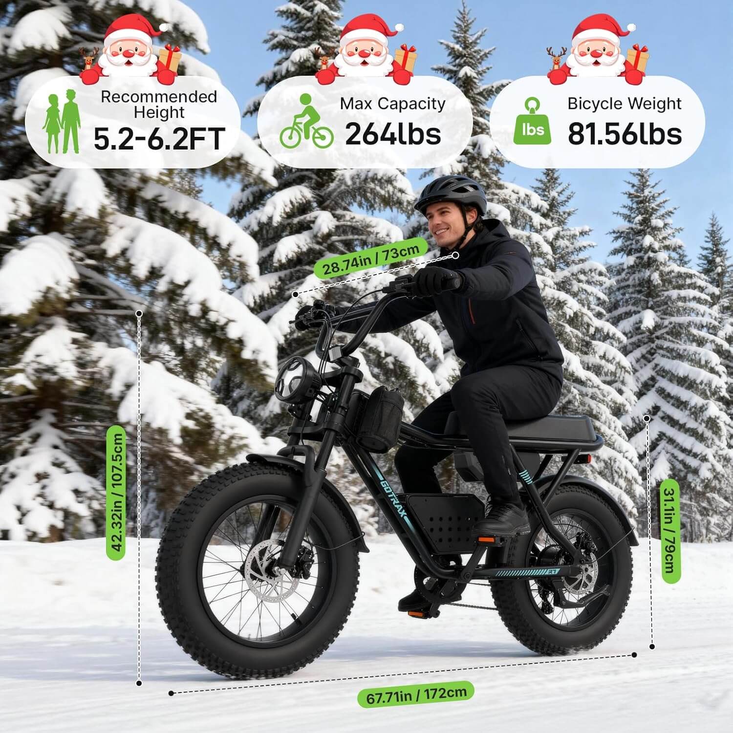 Gotrax R7 750W 48V Fat Tire Electric Bike