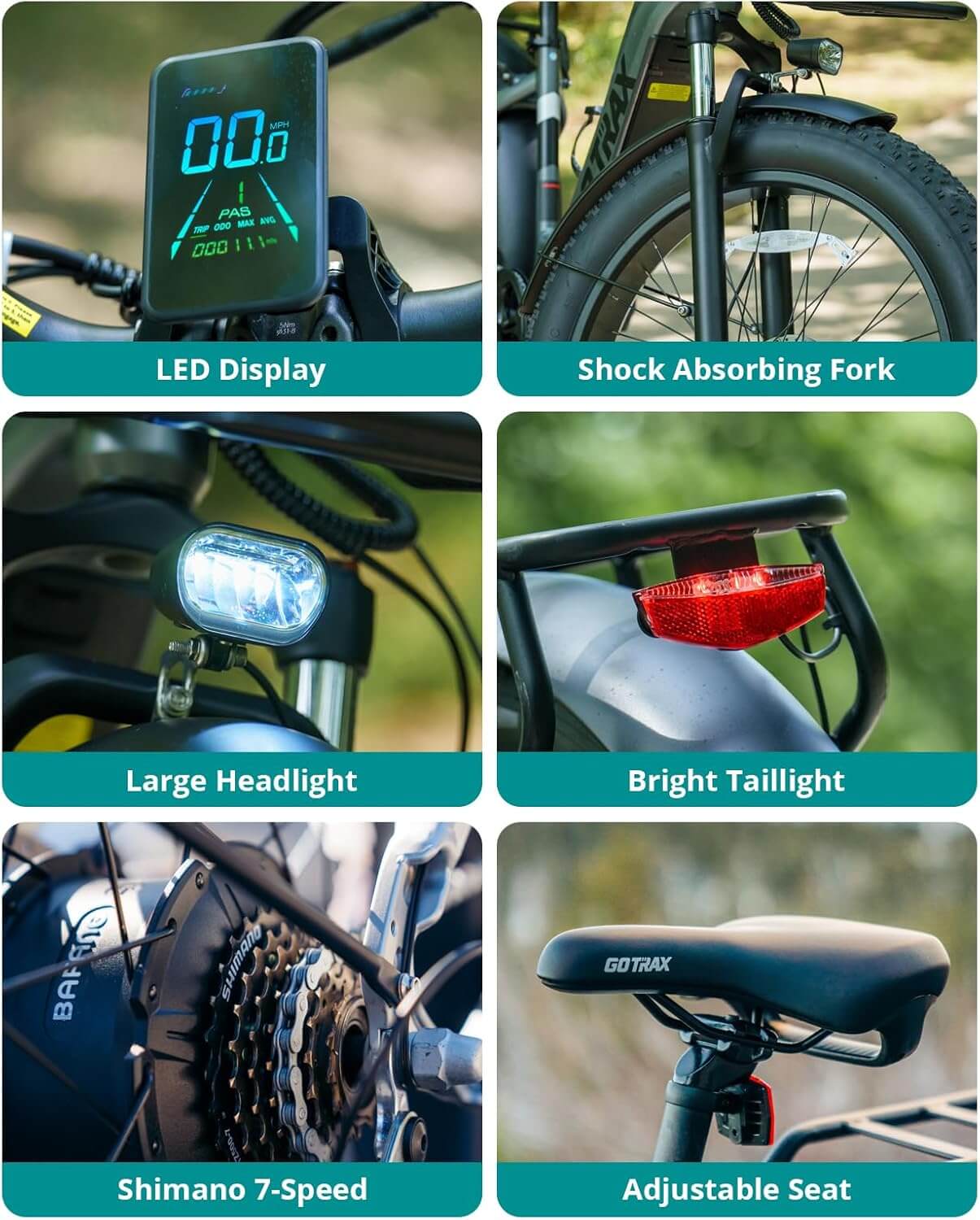 Gotrax R8 850W 48V 27.5" Fat Tire Electric Bike