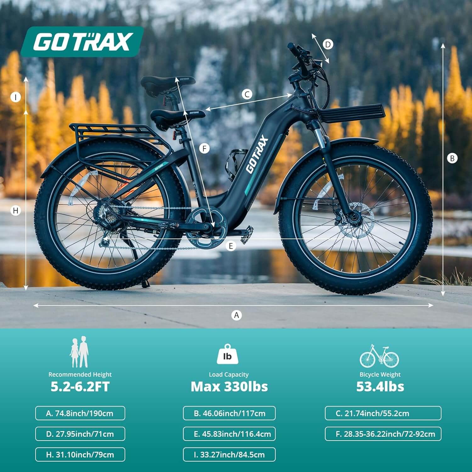 Gotrax R8 850W 48V 27.5" Fat Tire Electric Bike