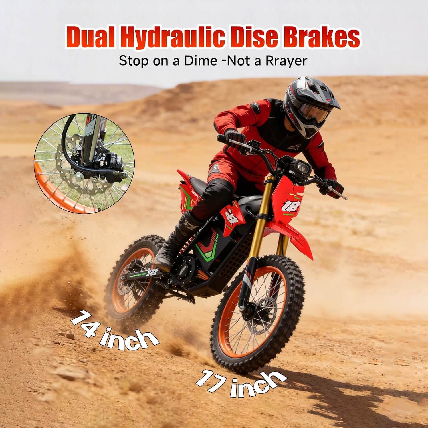HAPPYRUN F18 2.0 6000W Full Suspension Electric Dirt Bike