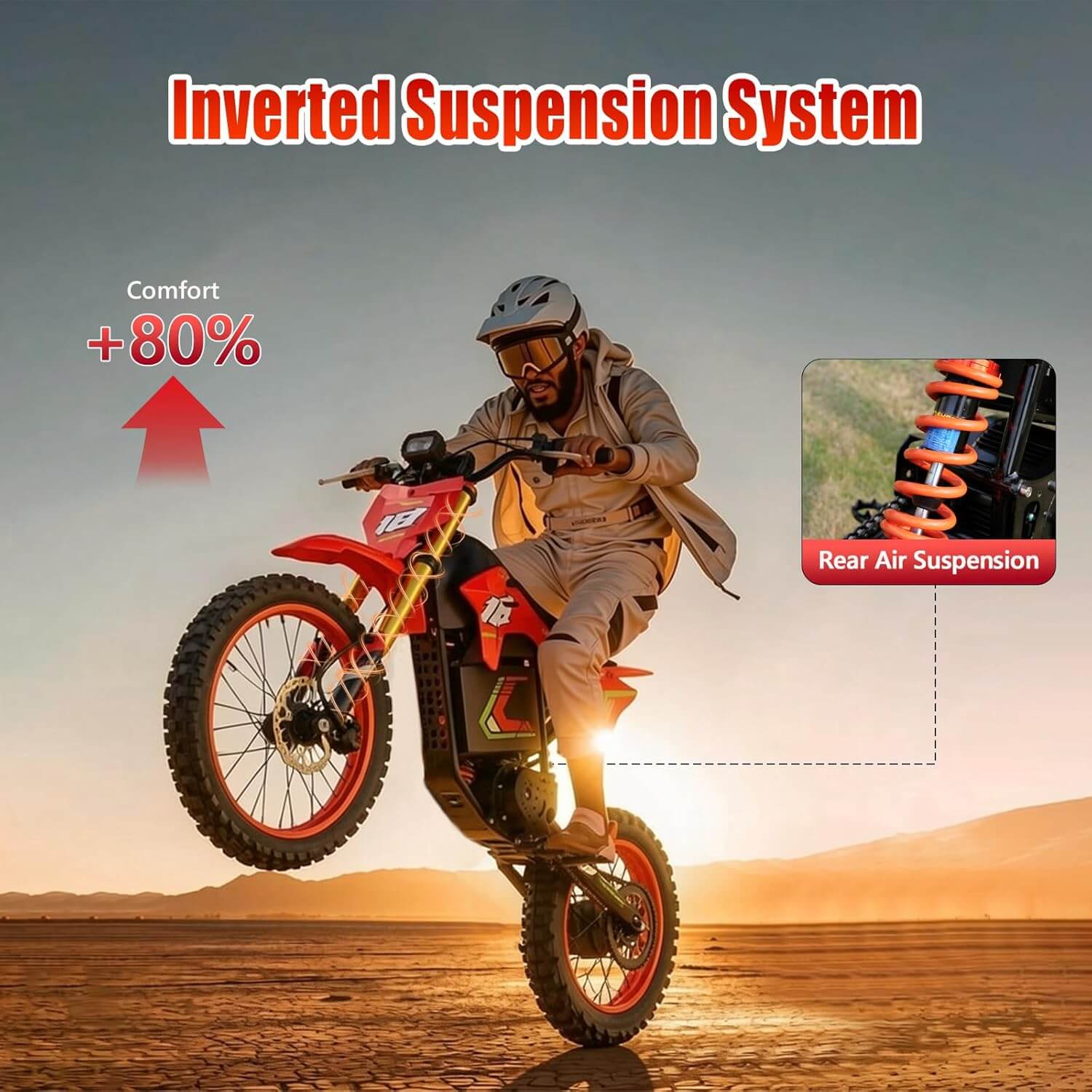 HAPPYRUN F18 2.0 6000W Full Suspension Electric Dirt Bike