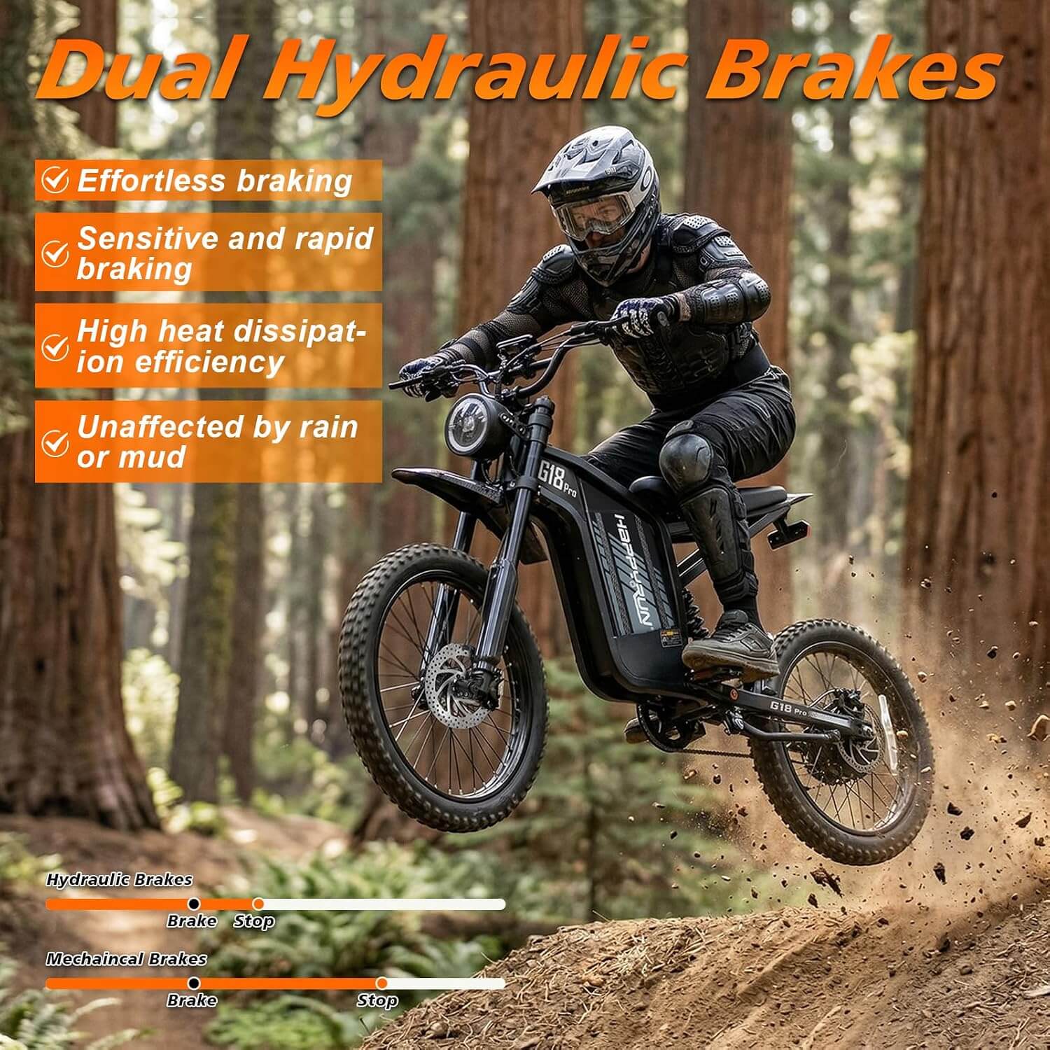 HAPPYRUN G18 PRO 4500W Full Suspension Electric Dirt Bike
