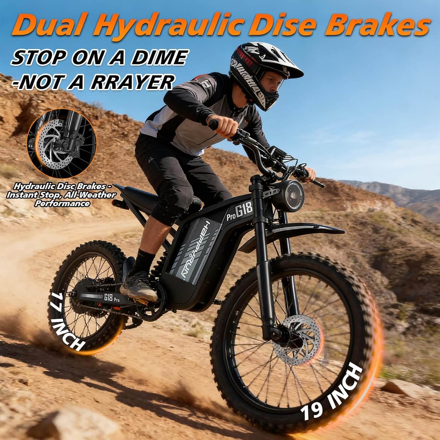 HAPPYRUN G18 PRO 4500W Full Suspension Electric Dirt Bike