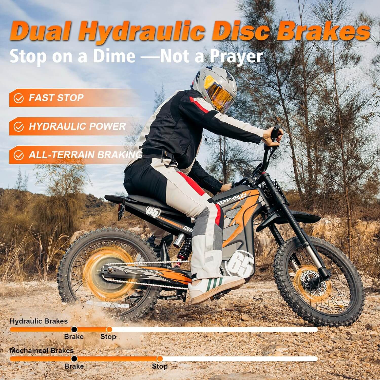 HAPPYRUN G300 Pro 6500W 72V Electric Dirt Bike