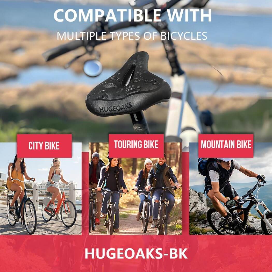 HUGEOAKS Memory Foam Bike Saddle/Seat