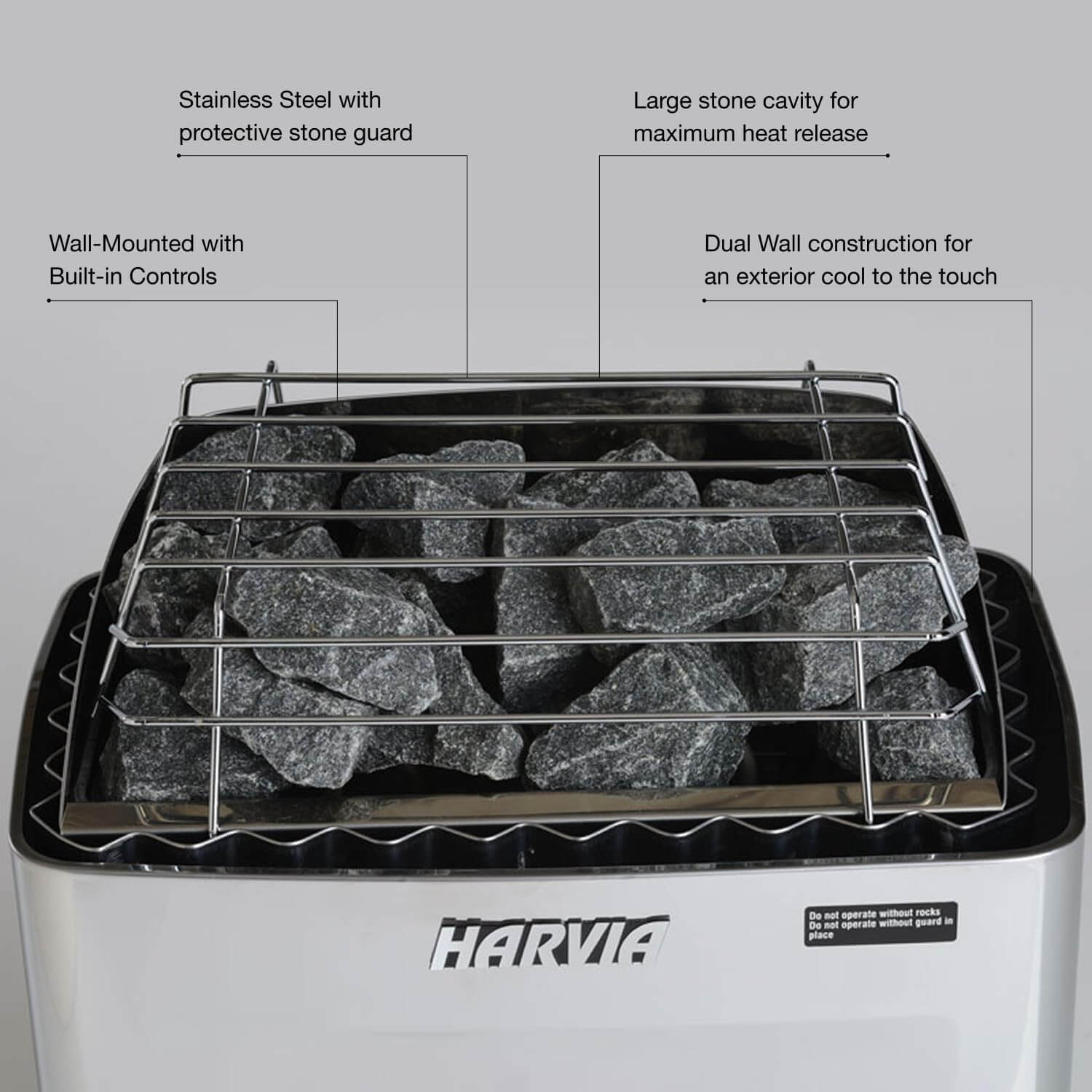 Harvia KIP Stainless Steel Electric Sauna Heater