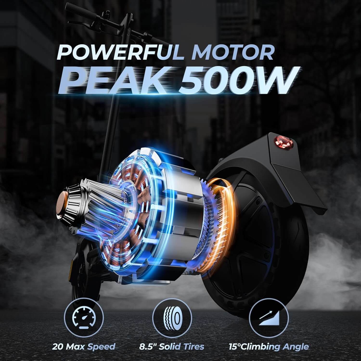 Heropick 500W 7.8Ah Folding Electric Scooter