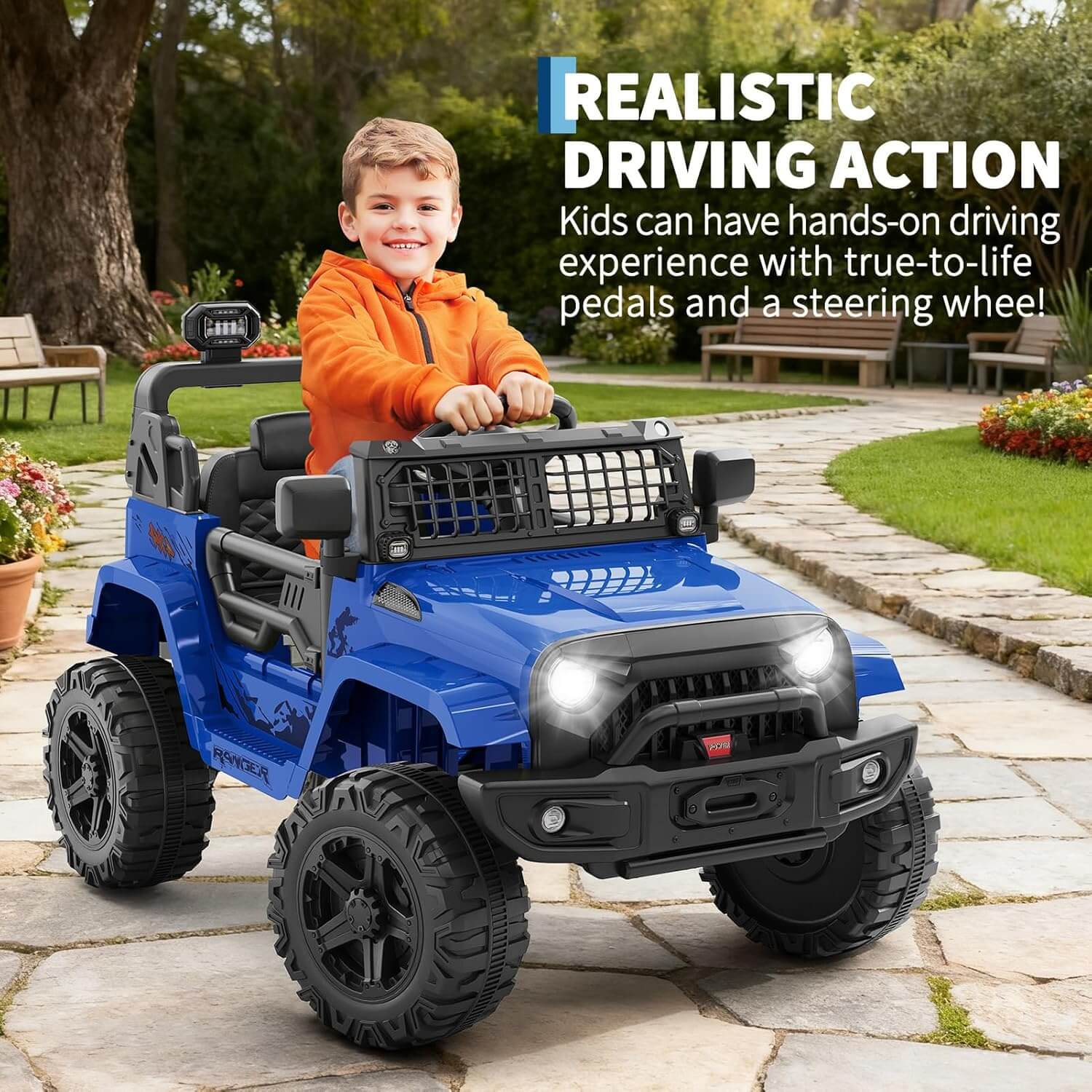 Hetoy 12V Kids Electric Ride-On Truck Car