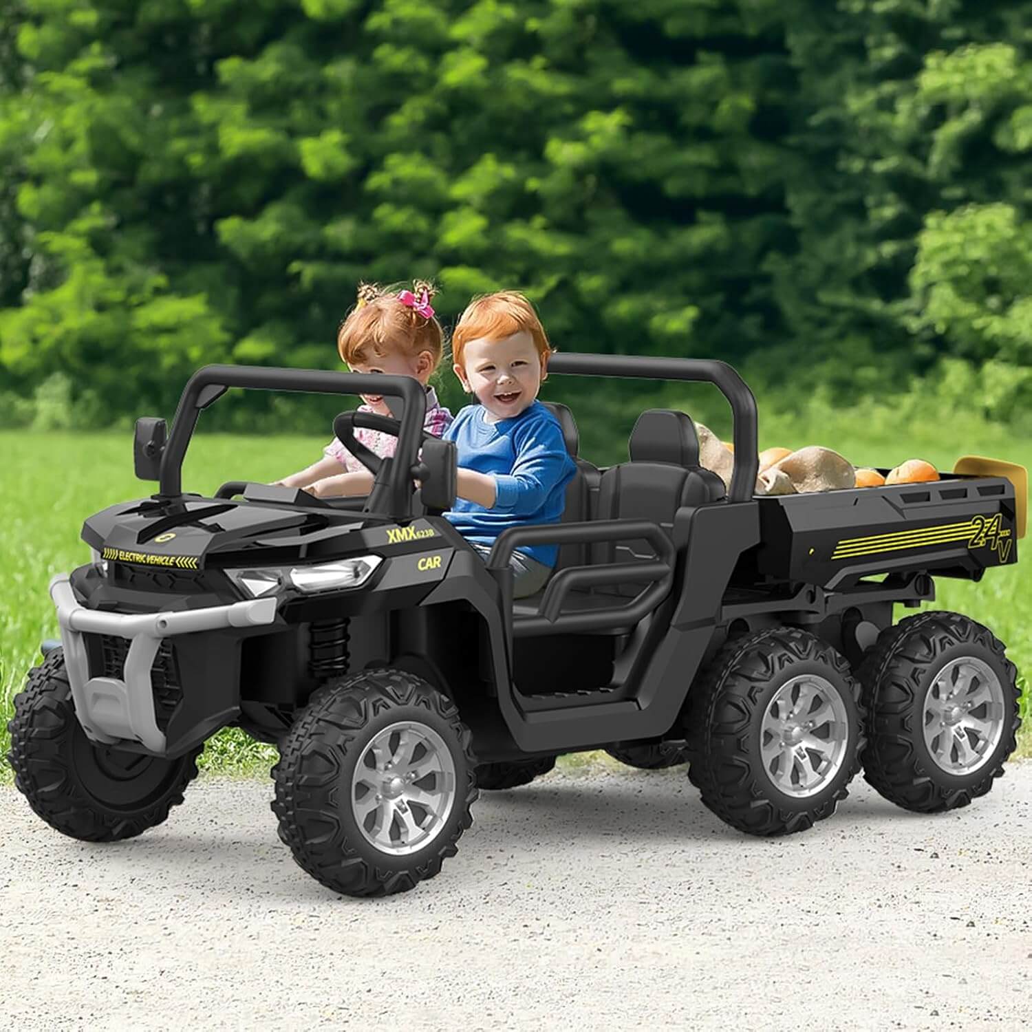 Hetoy 24V 2-Seater Kids Electric Ride-On Dump Truck