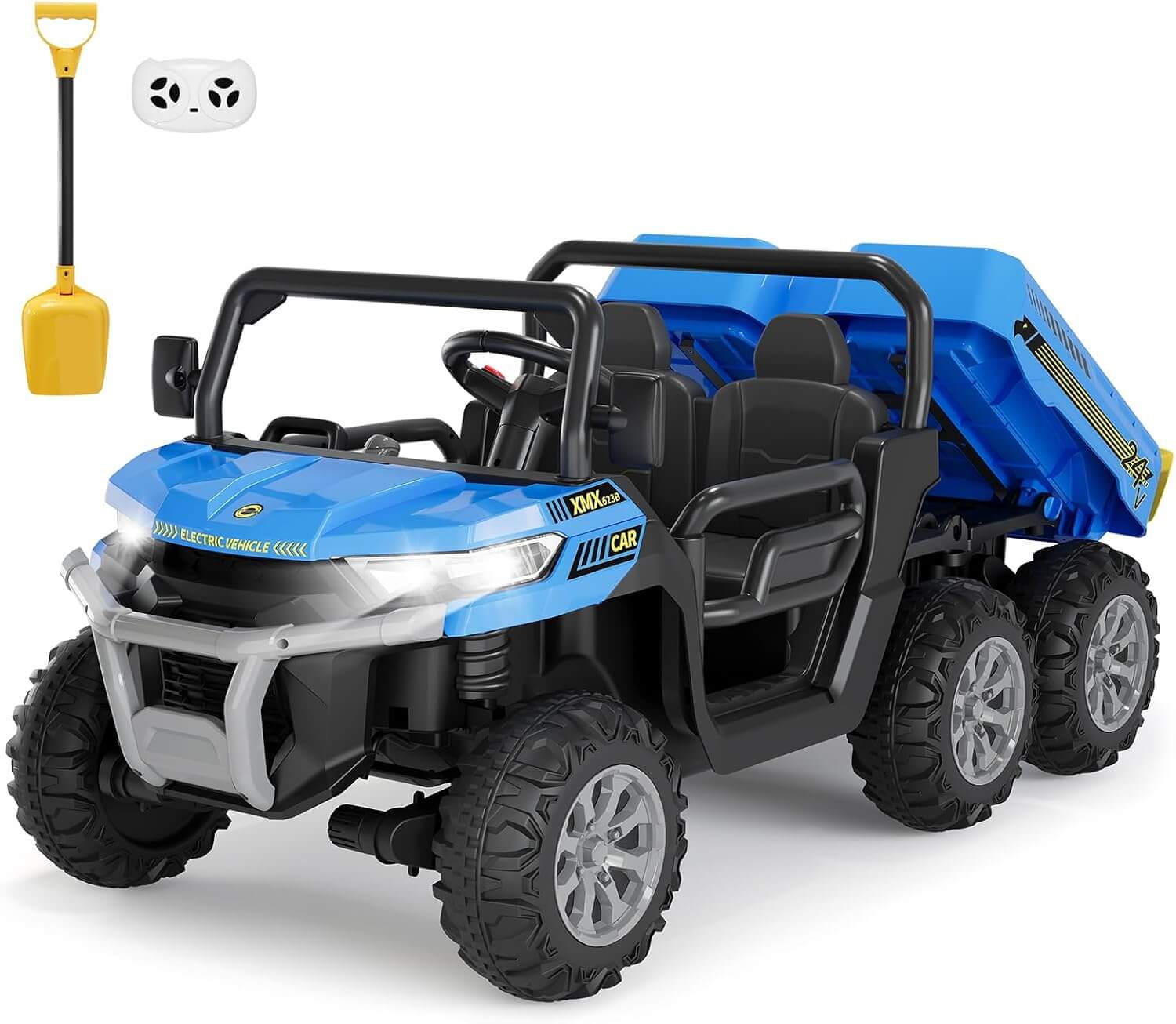 Hetoy 24V 2-Seater Kids Electric Ride-On Dump Truck