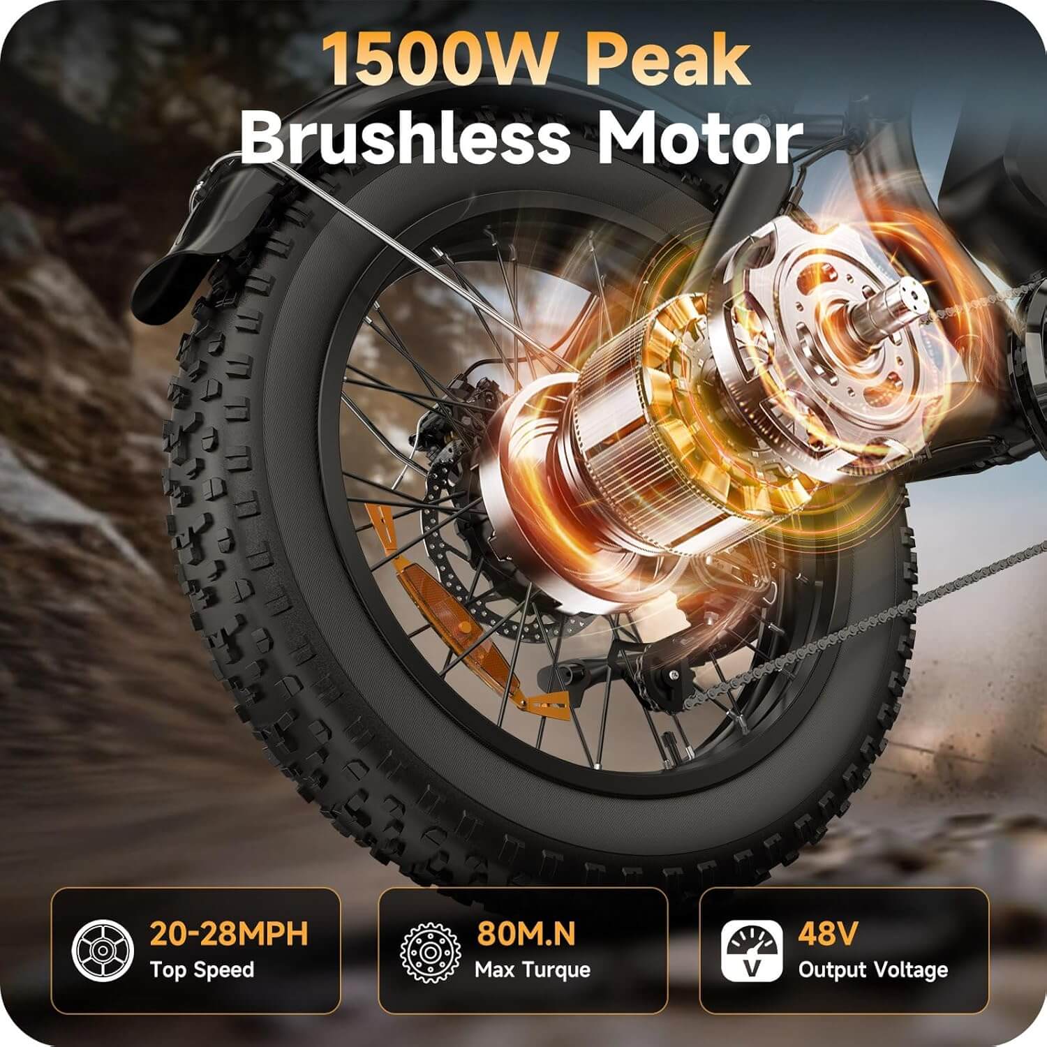 HiKeep K6-L 1500W 48V 15.6Ah Fat Tire Electric Dirt Bike