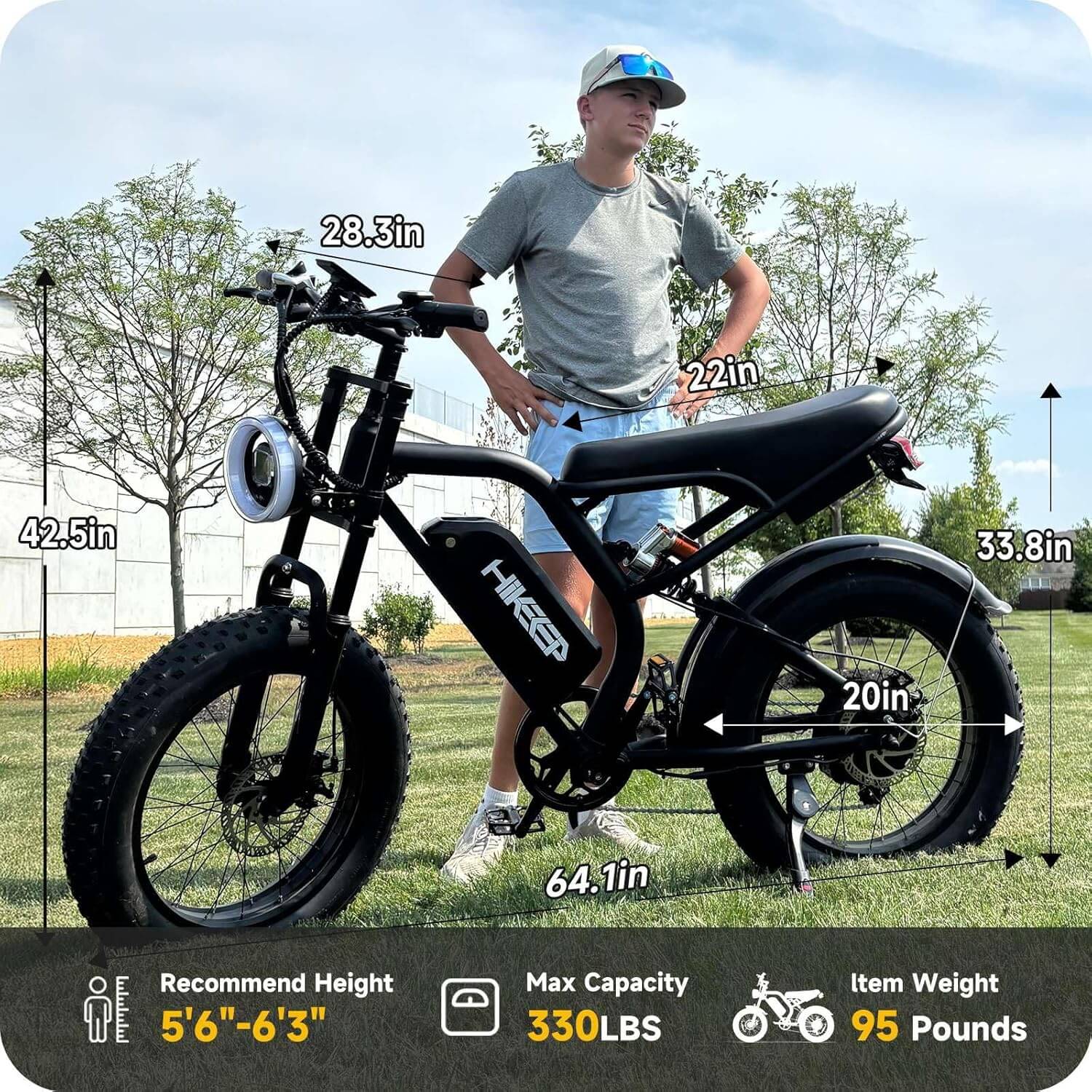 HiKeep K6-L 1500W 48V 15.6Ah Fat Tire Electric Dirt Bike