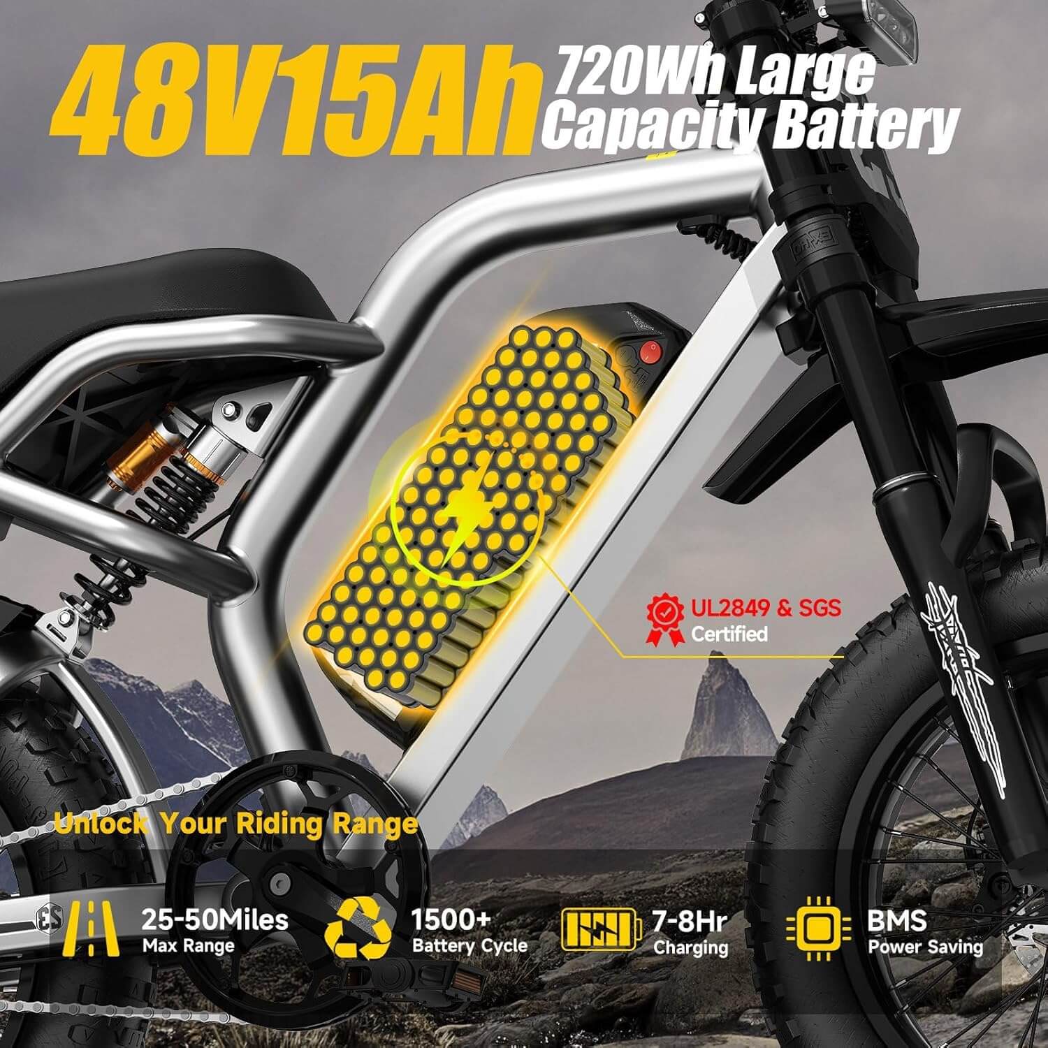 HiKeep K6-Mini 1500W 48V 15Ah Mid Drive Kids' Fat Tire Electric Dirt Bike