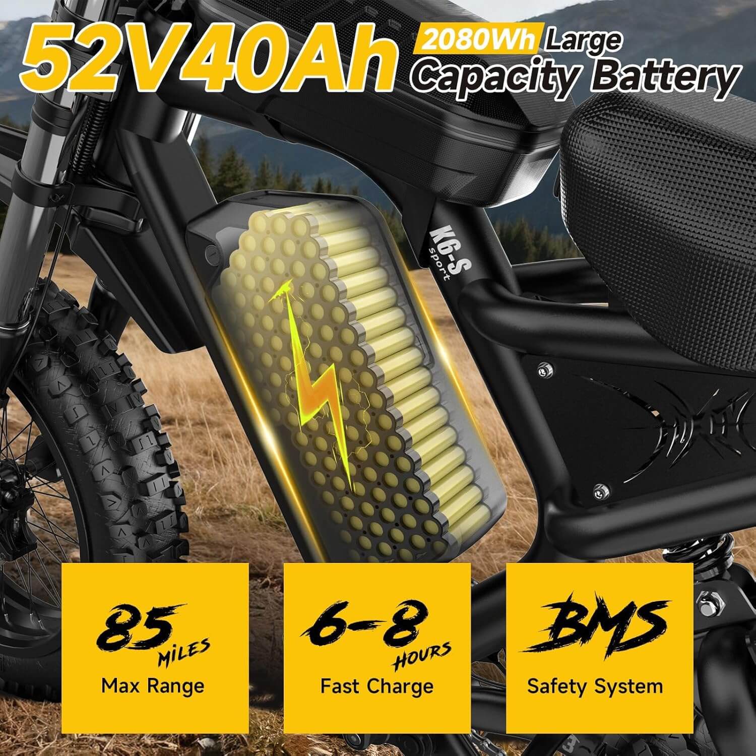 HiKeep K6-S 3000W 52V 40Ah Fat Tire Electric Dirt Bike