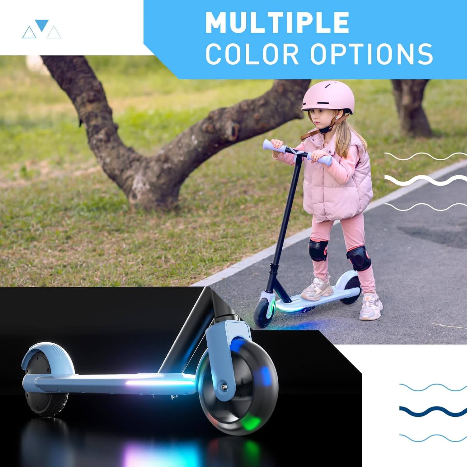 Hiboy ES1 Kids' Electric Scooter, LED Lights