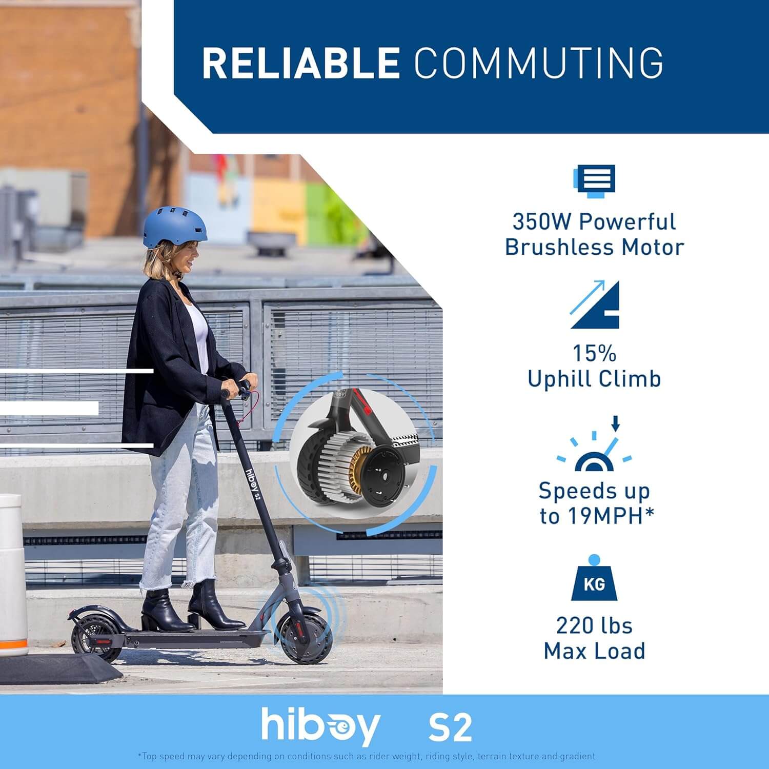 Hiboy S2 350W Folding Electric Scooter