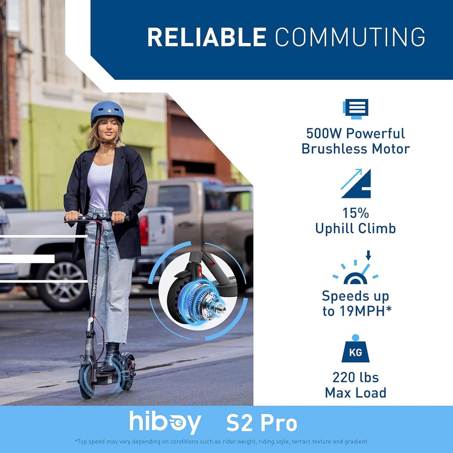 Hiboy S2 PRO 500W Folding Electric Scooter