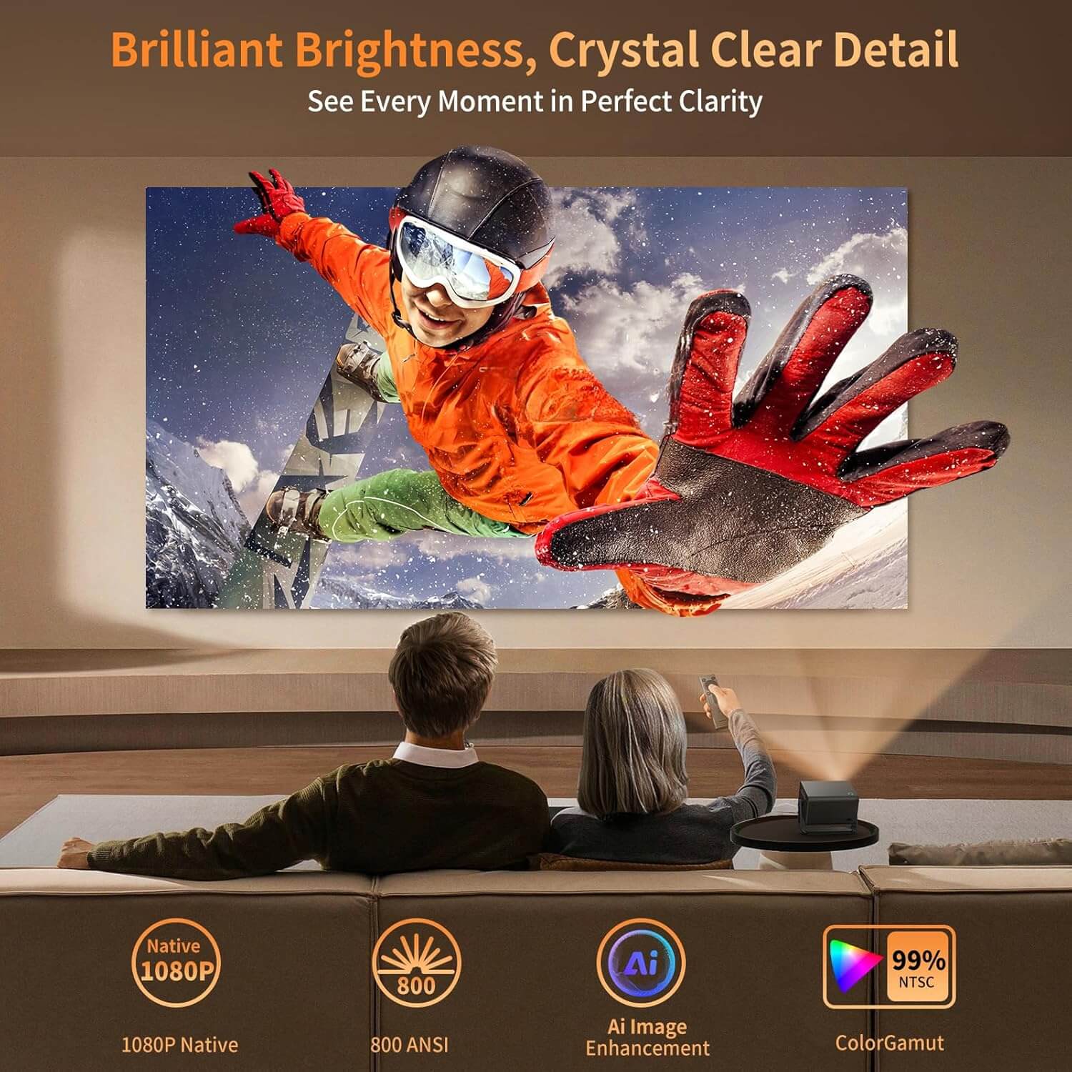 INFGO 4K Movie Theater Projector