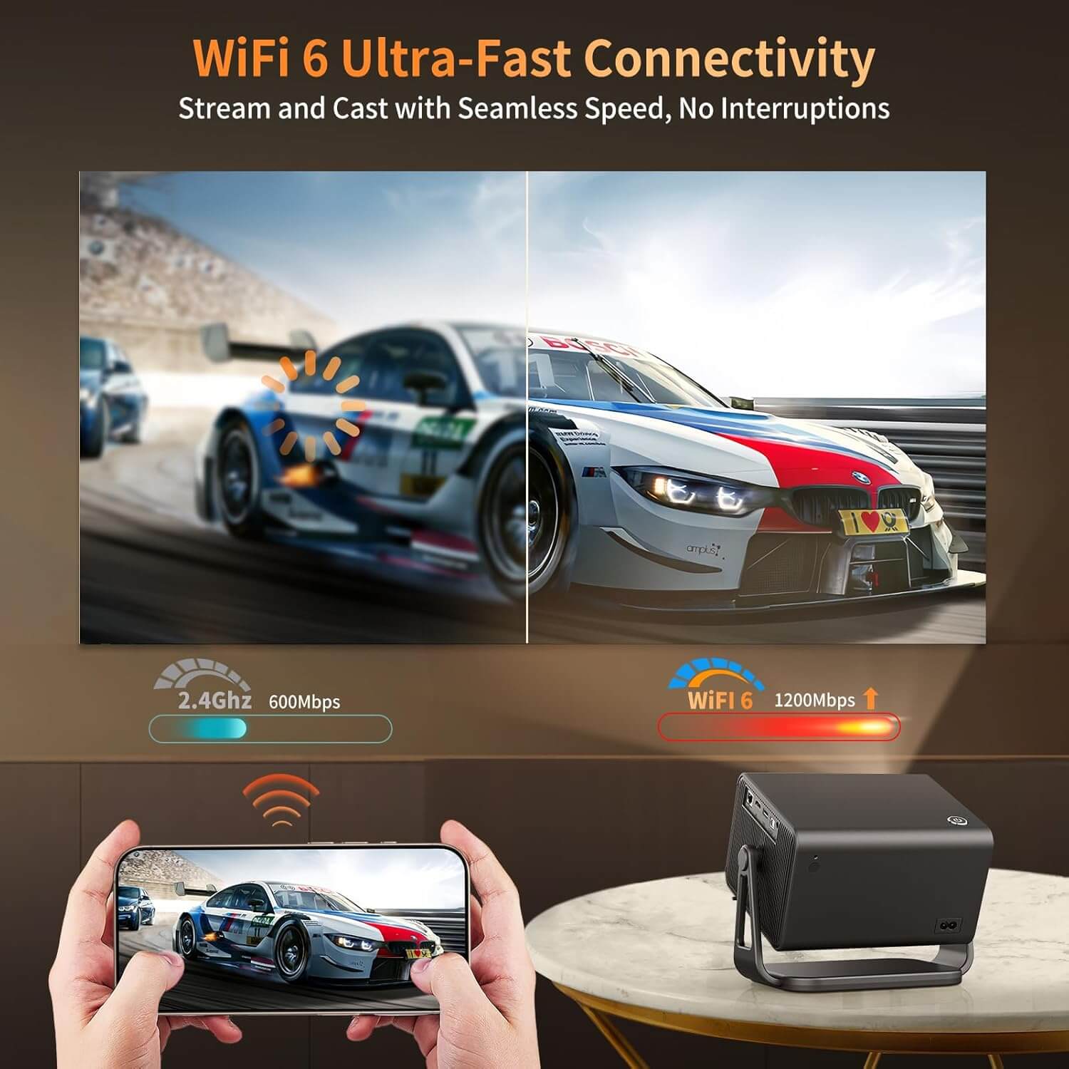 INFGO 4K Movie Theater Projector