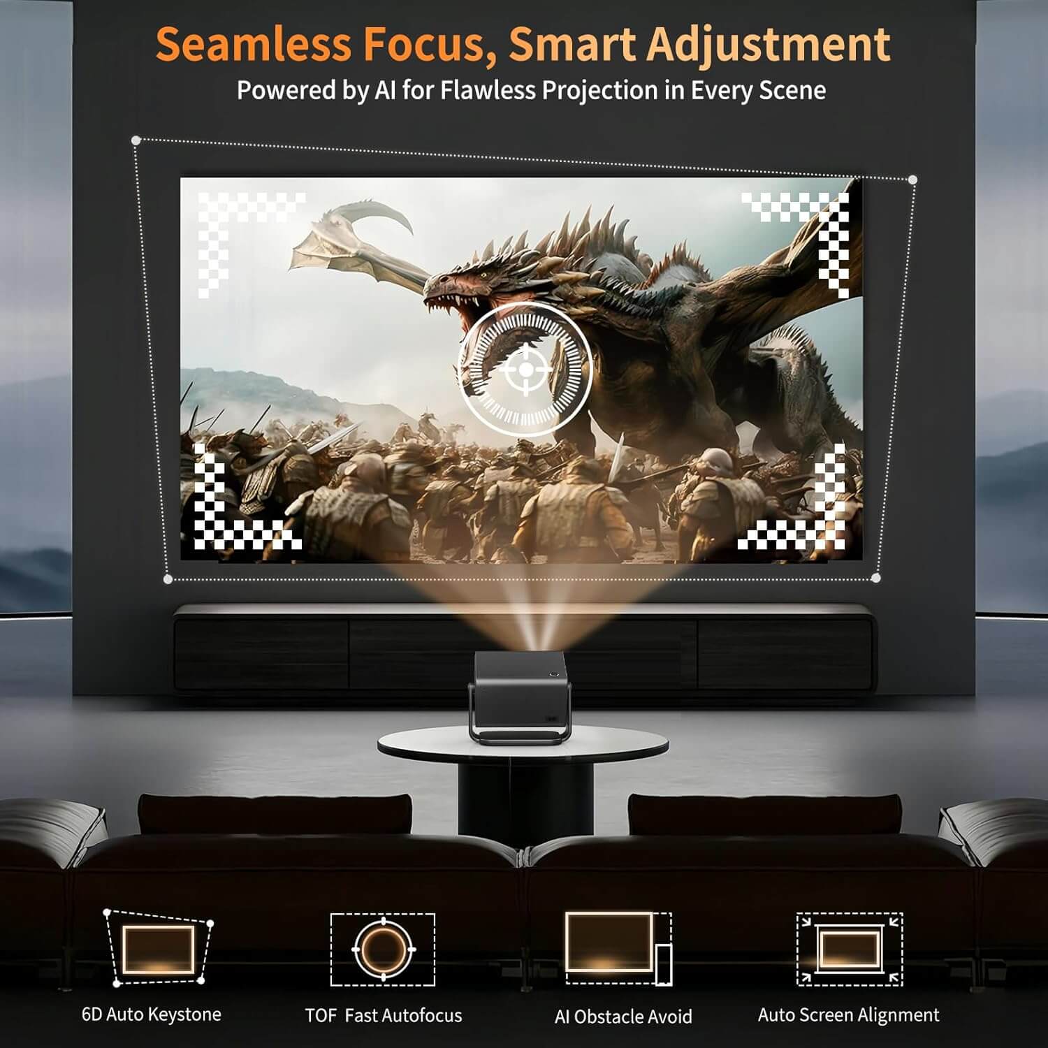 INFGO 4K Movie Theater Projector