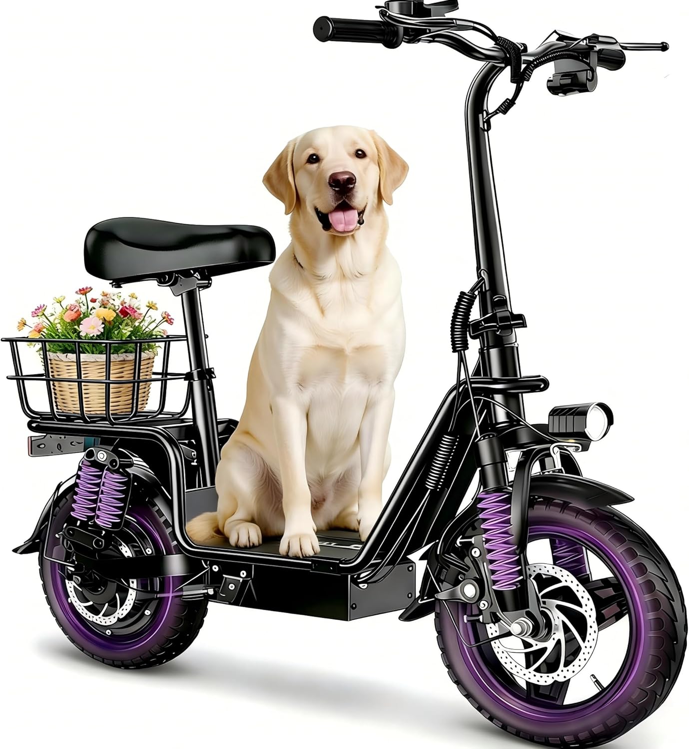 INSDRGN C14 900W Folding Electric Scooter, Rear Basket