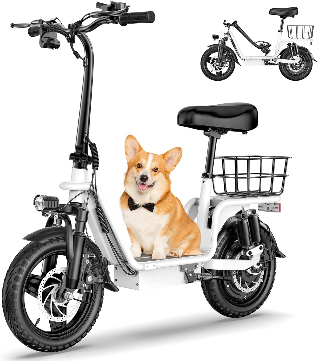 INSDRGN C14 900W Folding Electric Scooter, Rear Basket