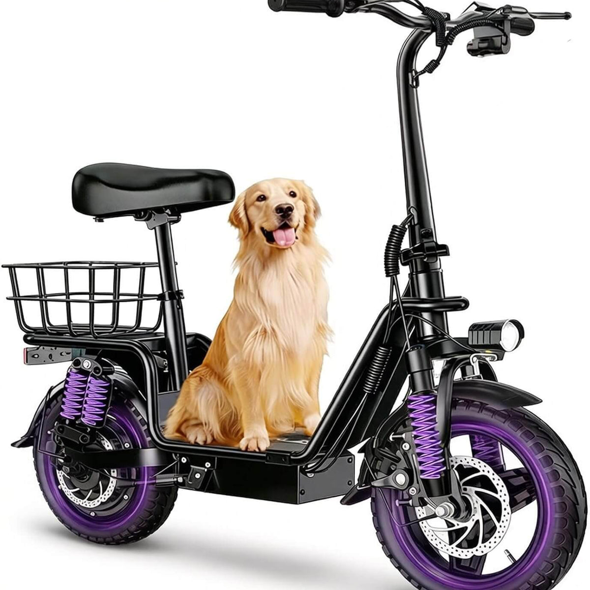 INSDRGN C14 900W Folding Electric Scooter, Rear Basket — Upzy.com