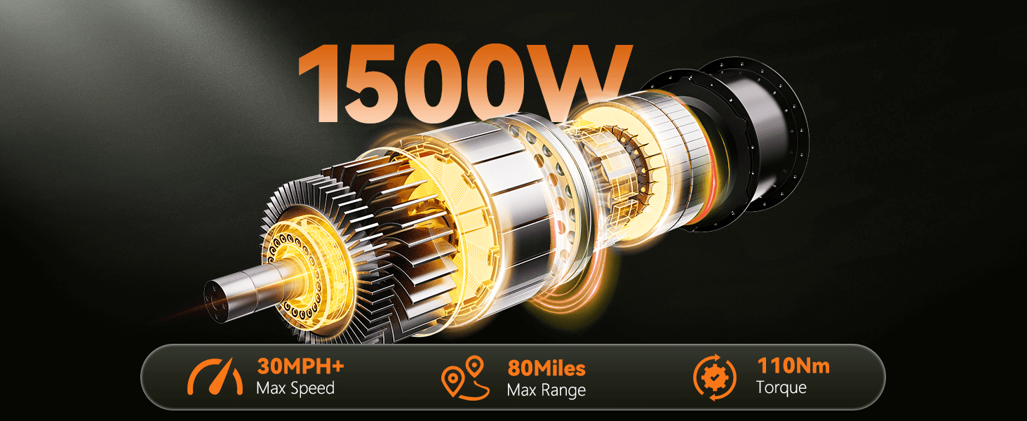 Ihahvc Vefreedom A8 1500W 48V Front Suspension Fat Tire Electric Bike