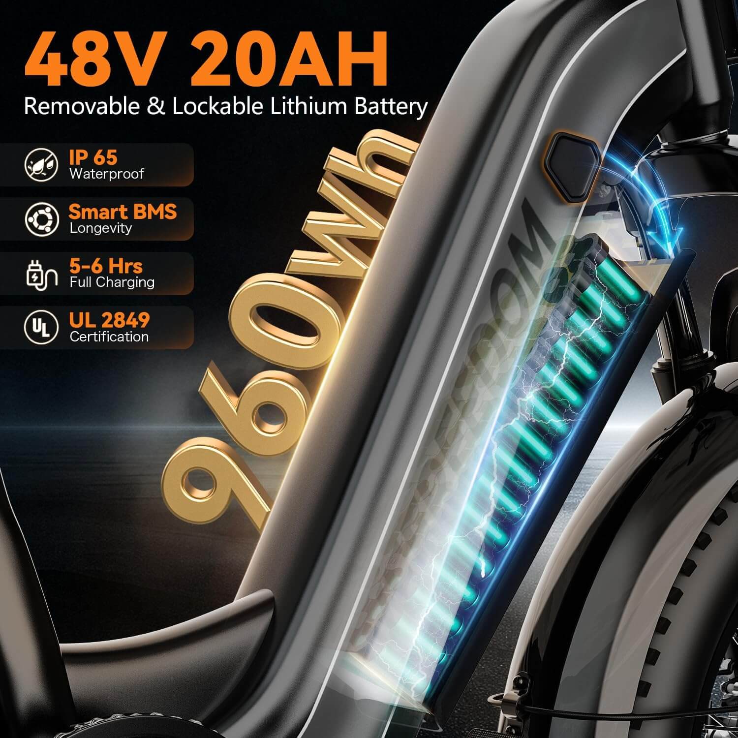 Ihahvc Vefreedom A8 1500W 48V Front Suspension Fat Tire Electric Bike