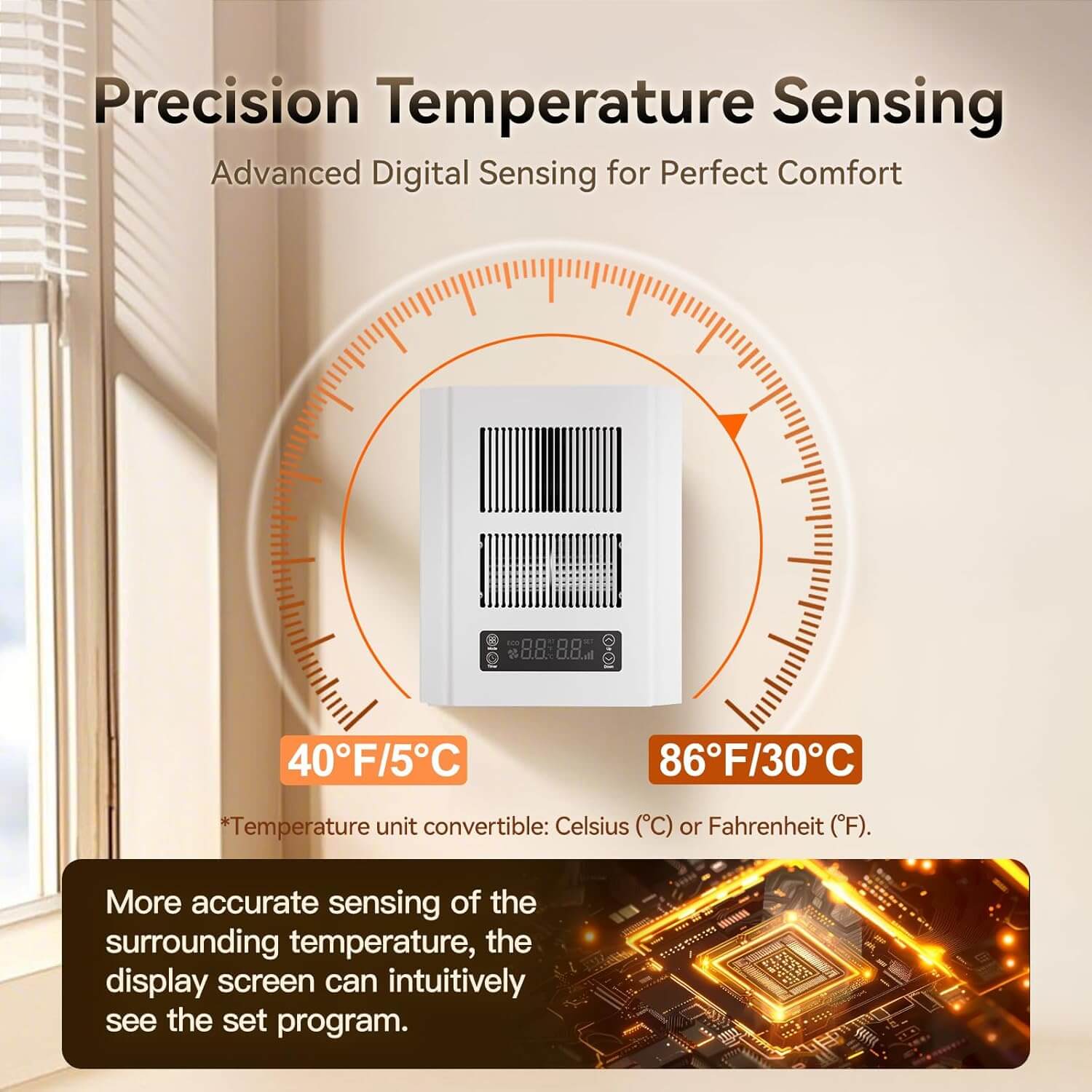 Infandy WH1500 Indoor Electric Wall Heater