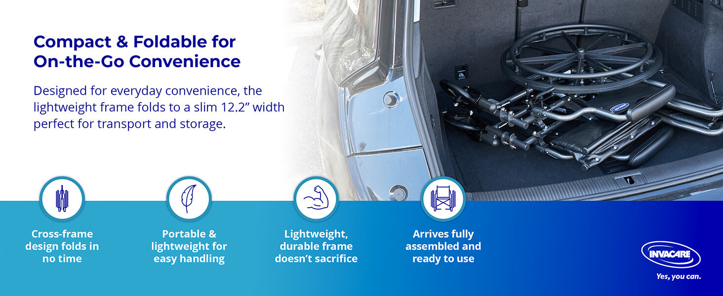 Invacare Essentials Foldable SX3 Manual Wheelchair