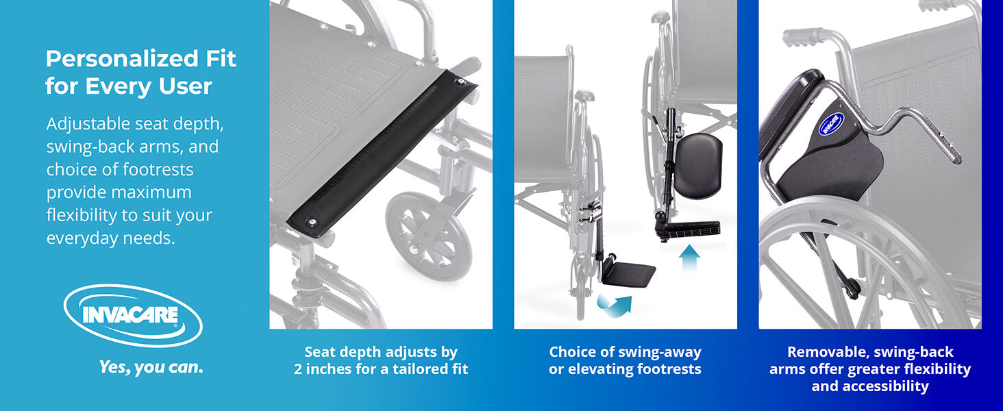 Invacare Essentials Foldable SX3 Manual Wheelchair