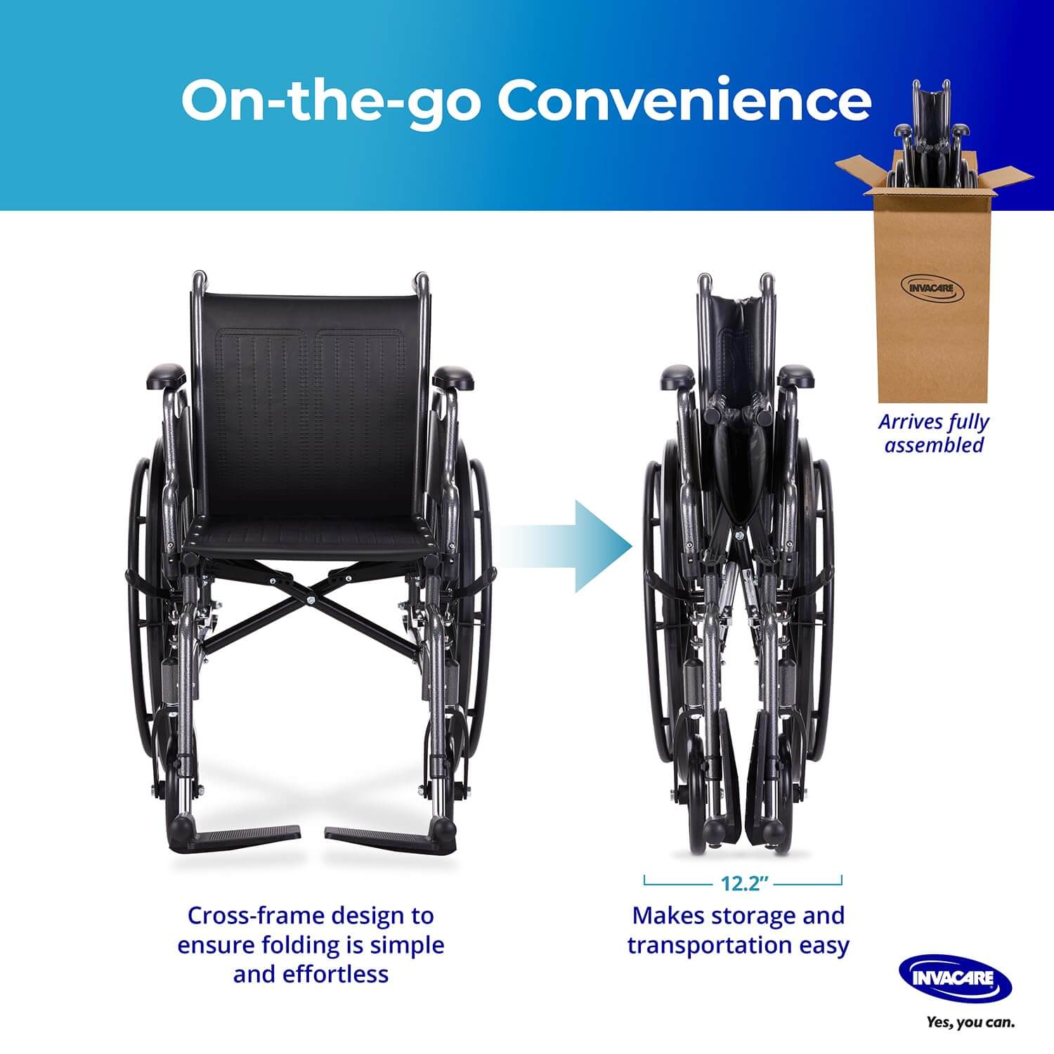 Invacare Essentials Foldable SX3 Manual Wheelchair
