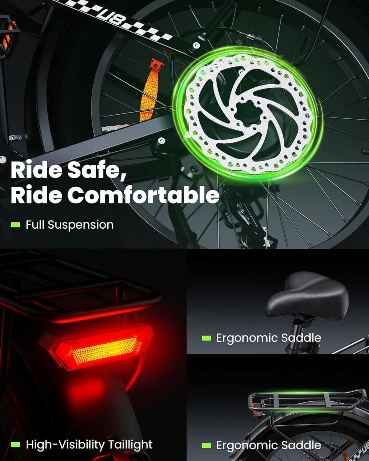 Isinwheel U8 1000W 48V Electric Bike