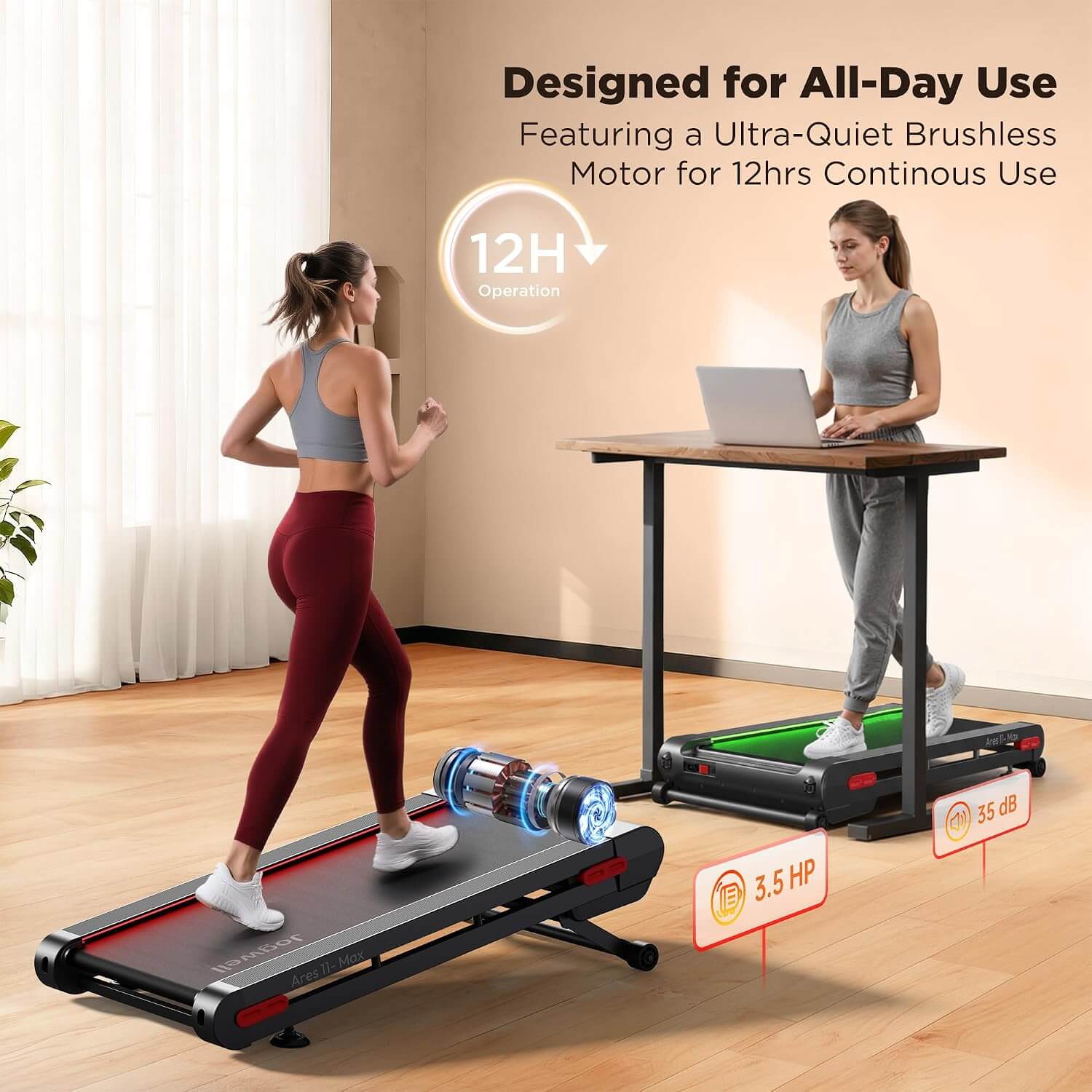Jogwell TM11GY Walking Pad Treadmill