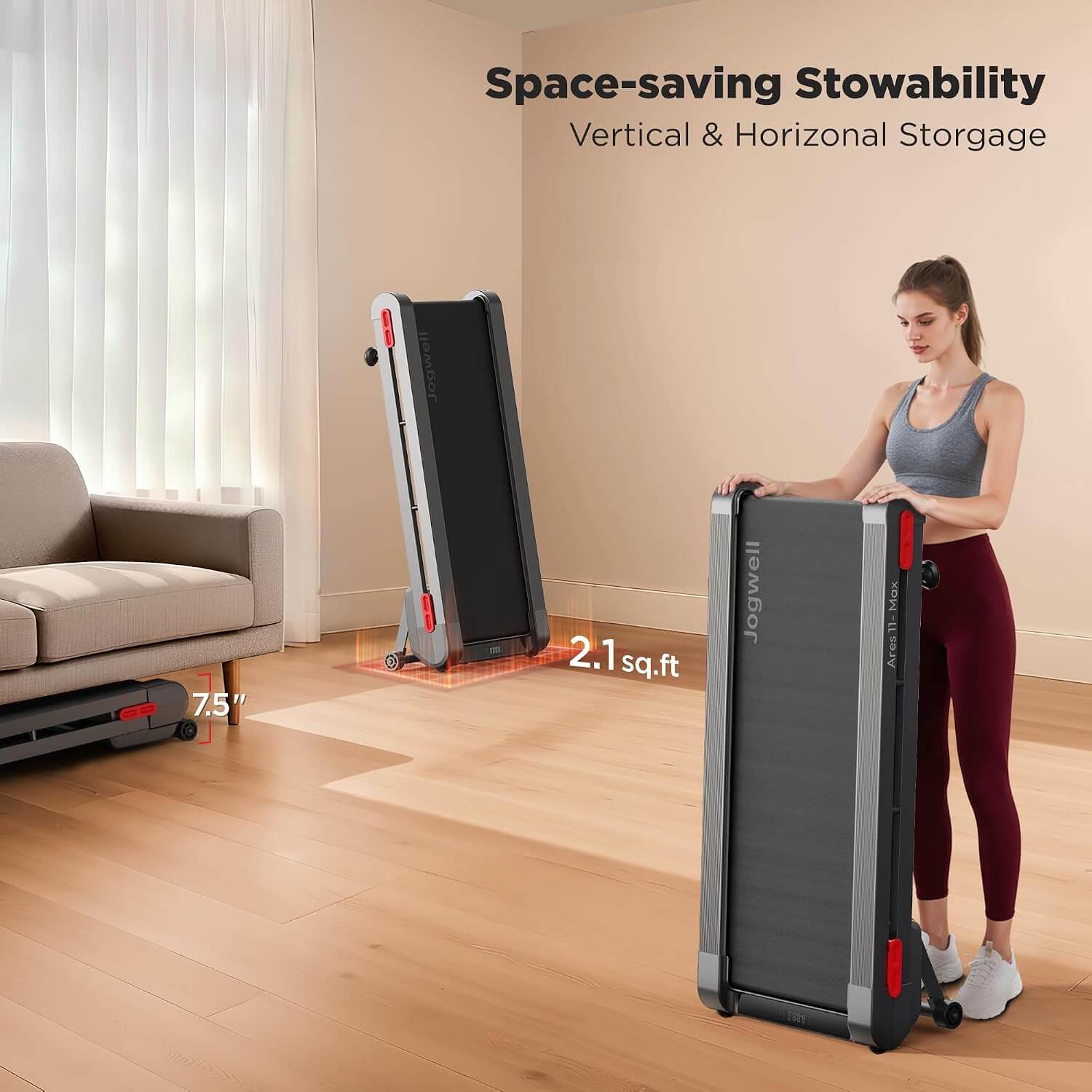 Jogwell TM11GY Walking Pad Treadmill