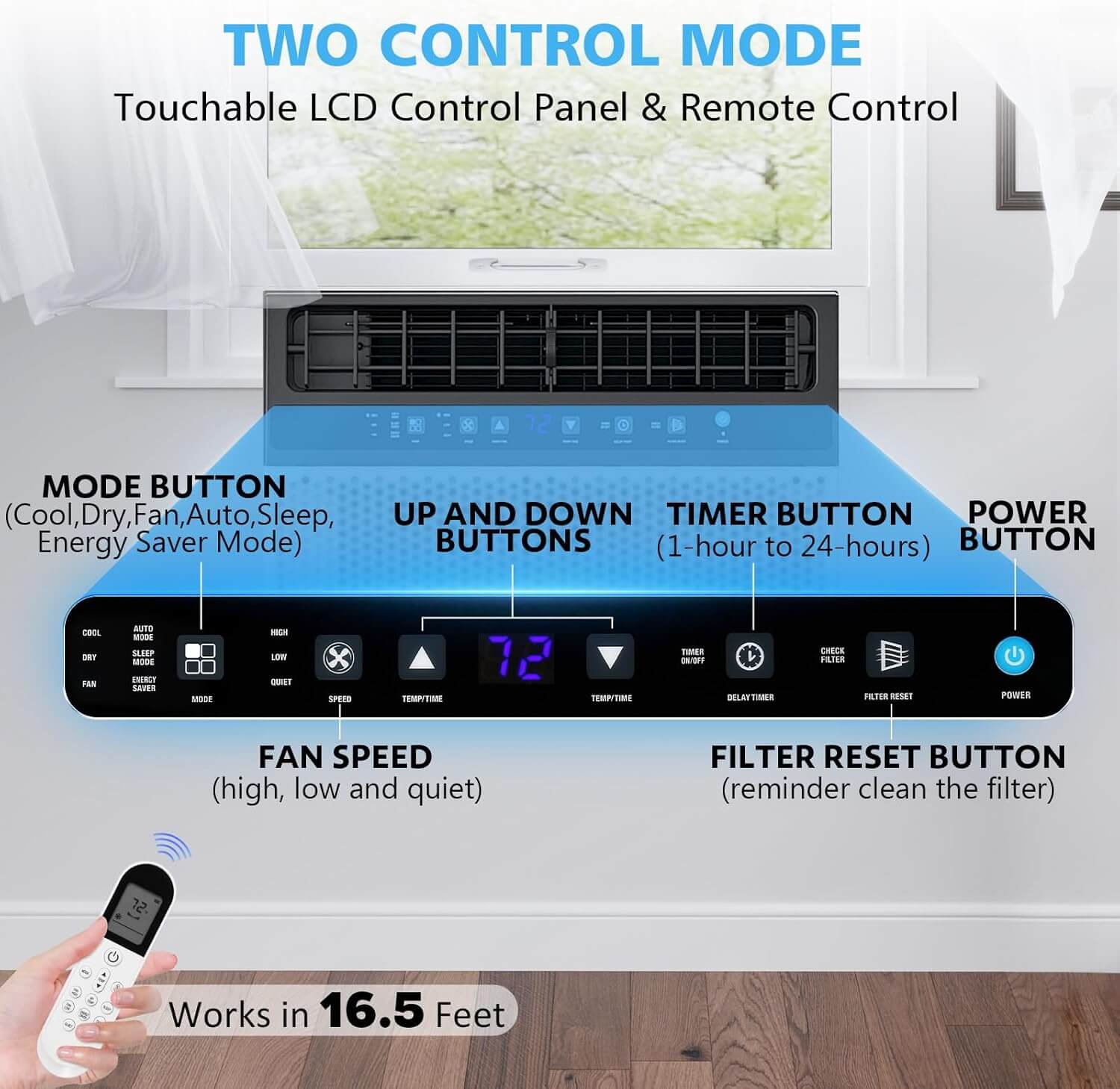 Joy Pebble 3-In-1 Window Air Conditioner