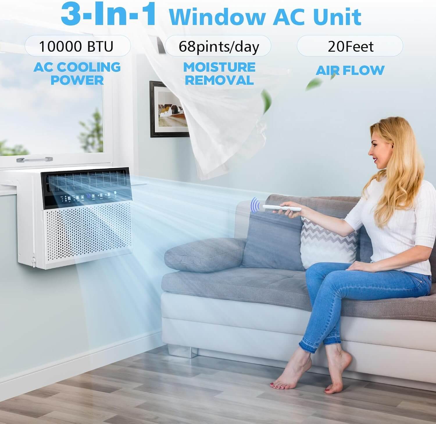 Joy Pebble 3-In-1 Window Air Conditioner